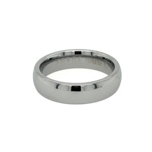 Comfort Fit White Tungsten Wedding Band