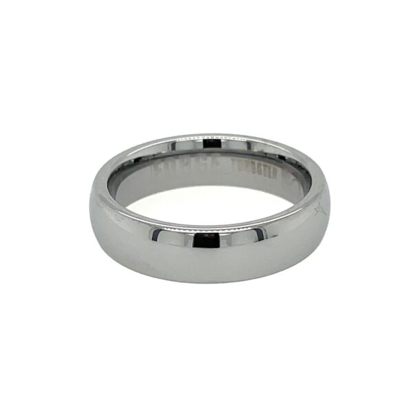 Comfort Fit White Tungsten Wedding Band