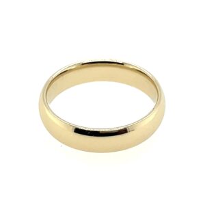 Comfort Fit 4mm Yellow Gold Band