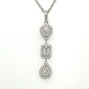 White Gold Multi Shape Diamond Necklace
