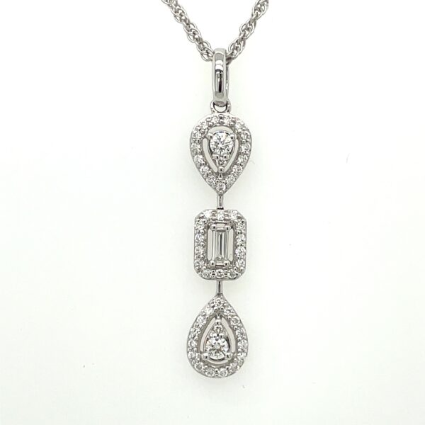 White Gold Multi Shape Diamond Necklace