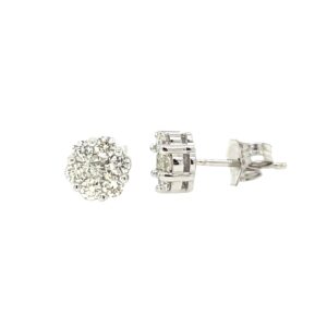 White Gold Forever Bouquet Earrings
