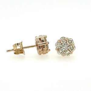 Yellow Gold Forever Bouquet Earrings