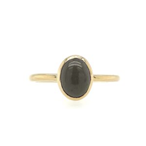 14K Yellow Gold Gobbler Stone Ring