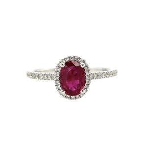 LeVian Oval Ruby & Diamond Ring