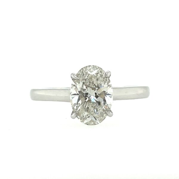 Lab Grown Oval Shaped Solitaire Engagement Ring (1.5ct)