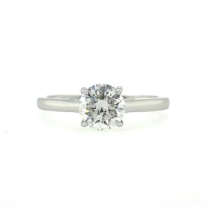 Round Lab Grown Diamond Solitaire Engagement Ring (1ct)
