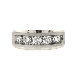 One Carat Mens Diamond Band