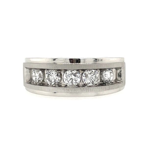 One Carat Mens Diamond Band