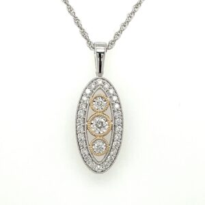 Two Tone Vintage Inspire Necklace