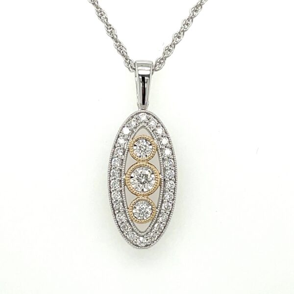 Two Tone Vintage Inspire Necklace