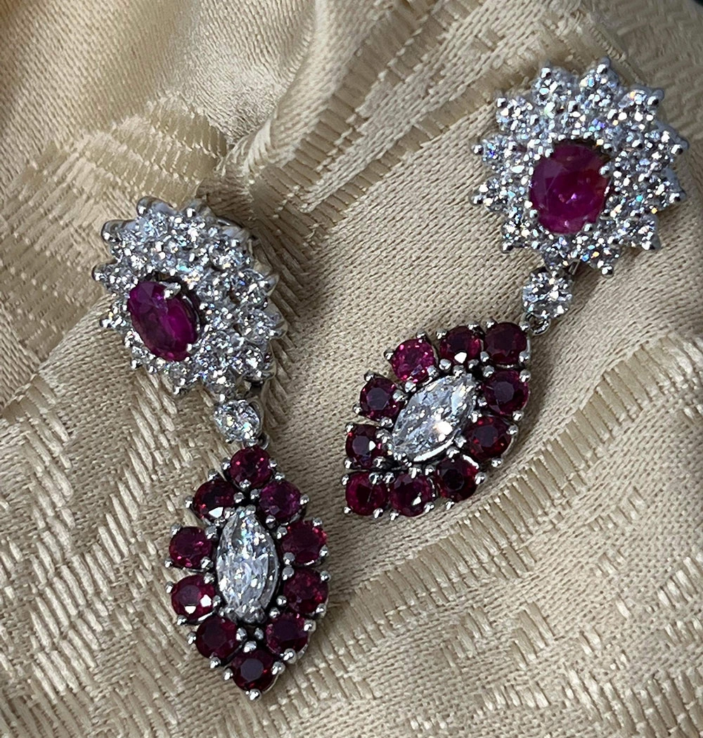 Purple & Silver Earrings