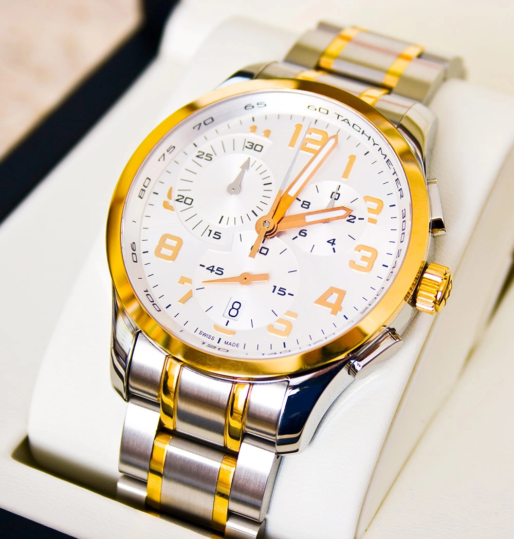 Gold & White Watch