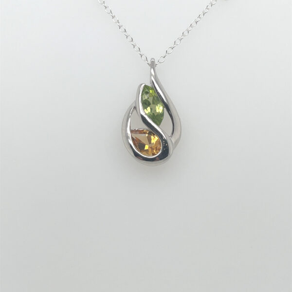 Peridot and Citrine Necklace